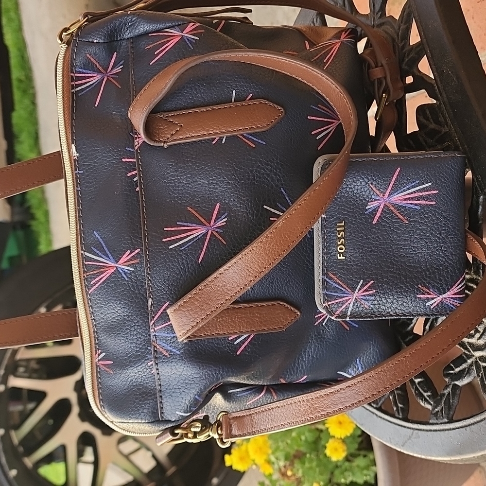 Fossil Rachel Satchel and wallet